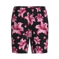 thumbnail image 6 of Daiia Lilies Flowers Mens Woven Stretch Pajama Short,Short Pajama Pants-Large, 6 of 7