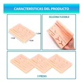 thumbnail image 2 of Kit Sutura Practica Herida Almohadilla Cirugia Medicina 3pzs, 2 of 7
