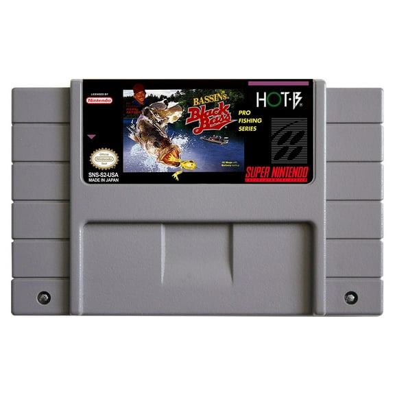 SNES Games Cartridge Bassin's Black Bass