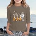 thumbnail image 2 of WERYOUNG Girl's T-Shirts 3/4 Sleeve Crewneck Cartoon Print Kids Graphic T Shirts Everyday Wear Loose Fit Tee Shirts Holiday Vacation Stylish Comfortable Children Top, 2 of 4