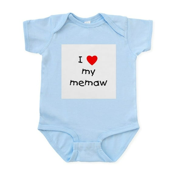 CafePress - I Love My Memaw Infant Bodysuit - Baby Light Bodysuit, Size Newborn - 24 Months