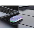 thumbnail image 2 of Mouse inalámbrico Bluetooth WREANU de doble modo, LED, recargable, 2 of 7