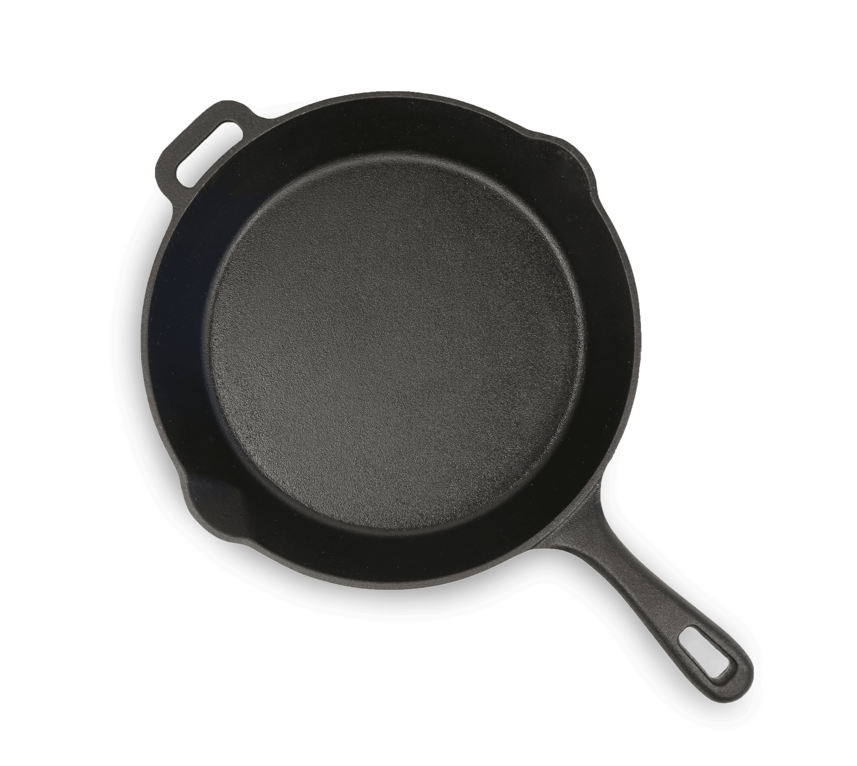 Max K 14-Inch Pizza Pan with Handles - Preseasoned Cast Iron Cooking Pan  for Baking, Roasting, Frying - Black