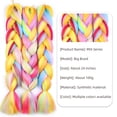 thumbnail image 3 of XmhyTop 3 Packs 24 Inch Colorful Braiding Hair Extensions, Ombre Synthetic High-Temperature Resistant Jumbo Braid for Women’s Crochet Braids, MIX-A, 3 of 4