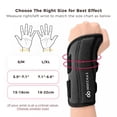 thumbnail image 5 of INDEEMAX Copper Infused Wrist Brace Support for Pain Relief, Adjustable Wrist Support Splint for Tendonitis, Sprain, Strain, Arthritis. For Women and Men-LXL-Left Hand,Black, 5 of 7