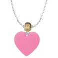 thumbnail image 1 of Delight Jewelry Acrylic 1" Hot Pink Heart Mia Monkey Charm Necklace, 1 of 4
