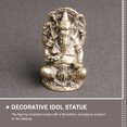 thumbnail image 4 of Adorno de dios elefante Ganapathi Estatua de Ganesha Decoración vintage para el hogar Escritorio Ídolo retro Resina Oficina, 4 of 6