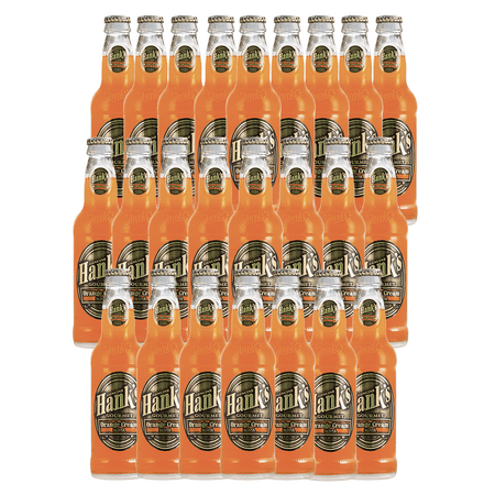 Hank's Genuine Gourmet Orange Cream Soda, 12 fl oz Bottles – Premium Craft Soda with Citrus, Creamy Flavor – Nostalgic Creamsicle Taste, Pack of 24