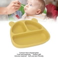 thumbnail image 4 of Toddler Silicone Plate Cute Cartoon Bear Shaped Baby Suction Plate for Snacks Fruit, 4 of 7