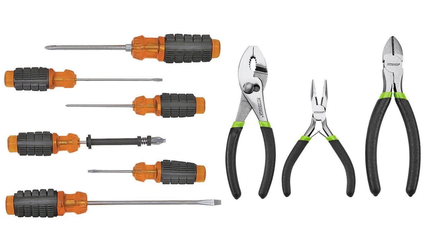 10 Piece Screwdriver and Plier Tool Set with Tool Bag - Pittsburgh