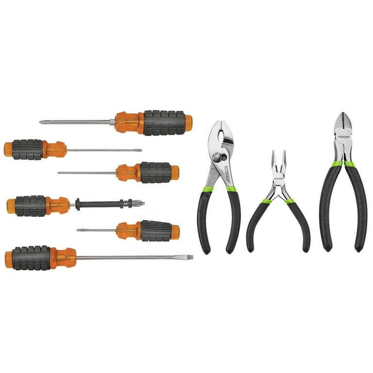 10 Piece Screwdriver and Plier Tool Set with Tool Bag - Pittsburgh