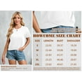 thumbnail image 3 of Howcome Short Sleeve Blouses for Women Summer Loose Fit Round Neck Crop Tops Casual Womens Shirts White, Small, 3 of 6