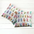 thumbnail image 6 of Ambesonne Alphabet Throw Pillow Cover 2 Pack, Cartoon Animals, 24", Multicolor, 6 of 7