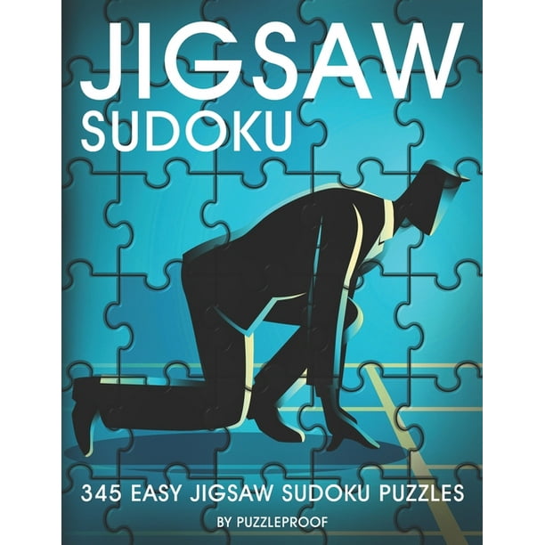 jigsaw sudoku puzzle books for adults jigsaw sudoku 345 easy irregular shape jigsaw sudoku puzzle book for adults two puzzles per page solutions at the back of the book paperback
