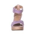 thumbnail image 2 of Womens Franco Sarto Quintara Ankle Strap Wedge Sandals, Lavender, 8.5 US / 38.5 EU, 2 of 5