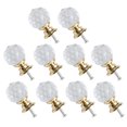 thumbnail image 1 of Crystal Knobs Drawer Pull Handle Cupboard Cabinet Door Gold Color 20mm Dia 10pcs, 1 of 8