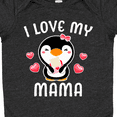 thumbnail image 4 of Inktastic I Love My Mama with Cute Penguin and Hearts Girls Baby Bodysuit, 4 of 5