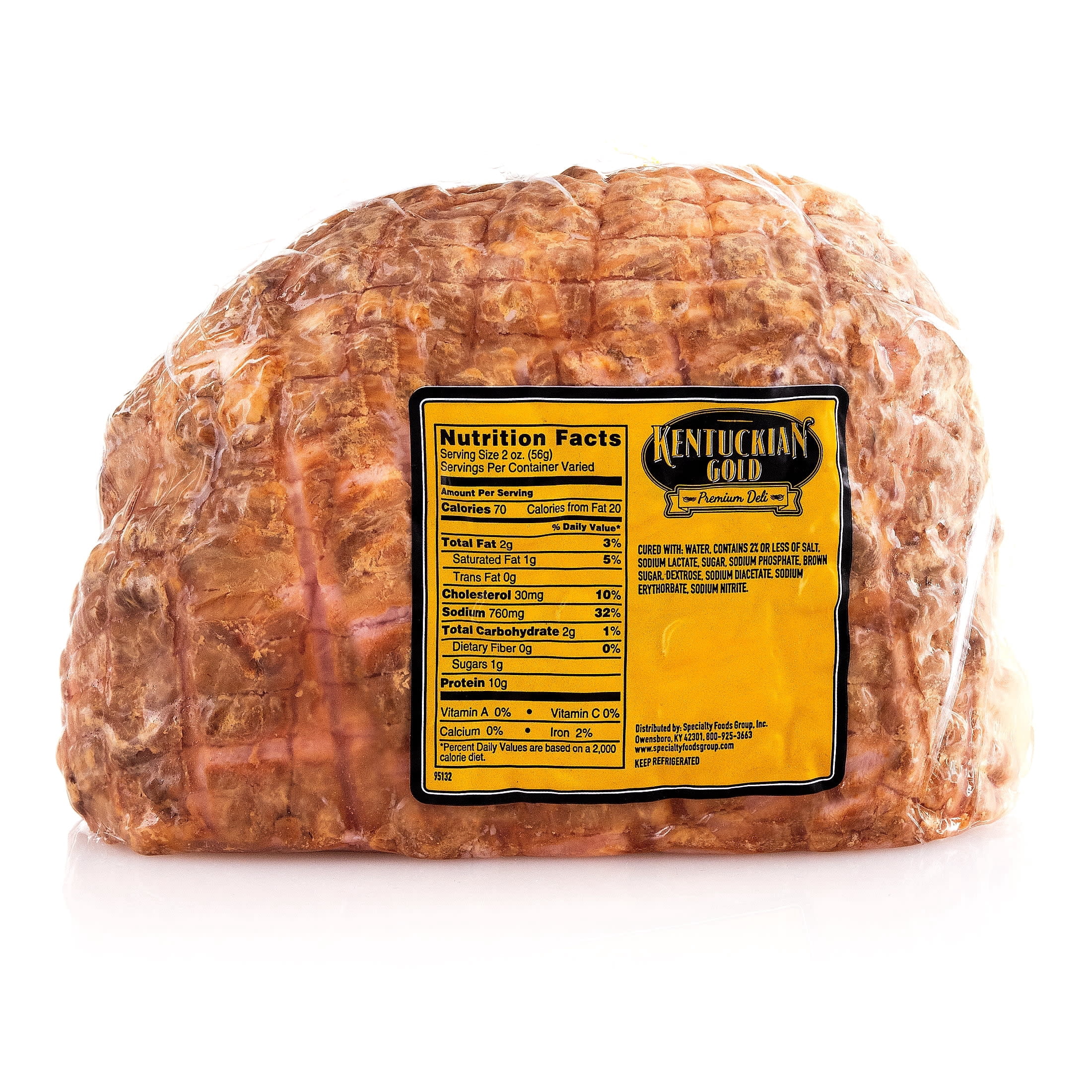 Kentuckian Gold Premium Deli Hickory Pit Smoked Ham, Gluten-Free, Deli Sliced