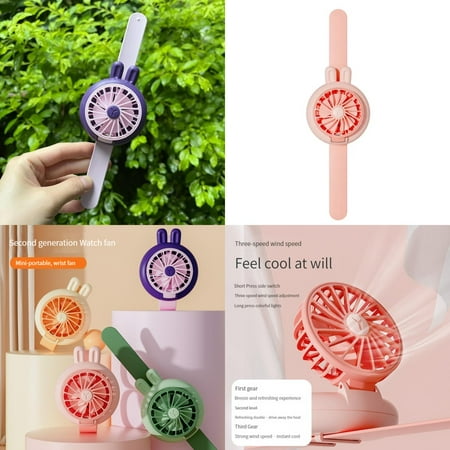

NNZHISNG Stay cool on-the-go with this adorable and portable mini cartoon handheld fan in a fun watch shape design! Make summer a breeze with this cute and convenient fan perfect for stu