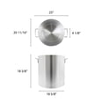 thumbnail image 2 of Excellante 100 quart Aluminum stock pot, 6mm heavy duty, comes in each, 2 of 2