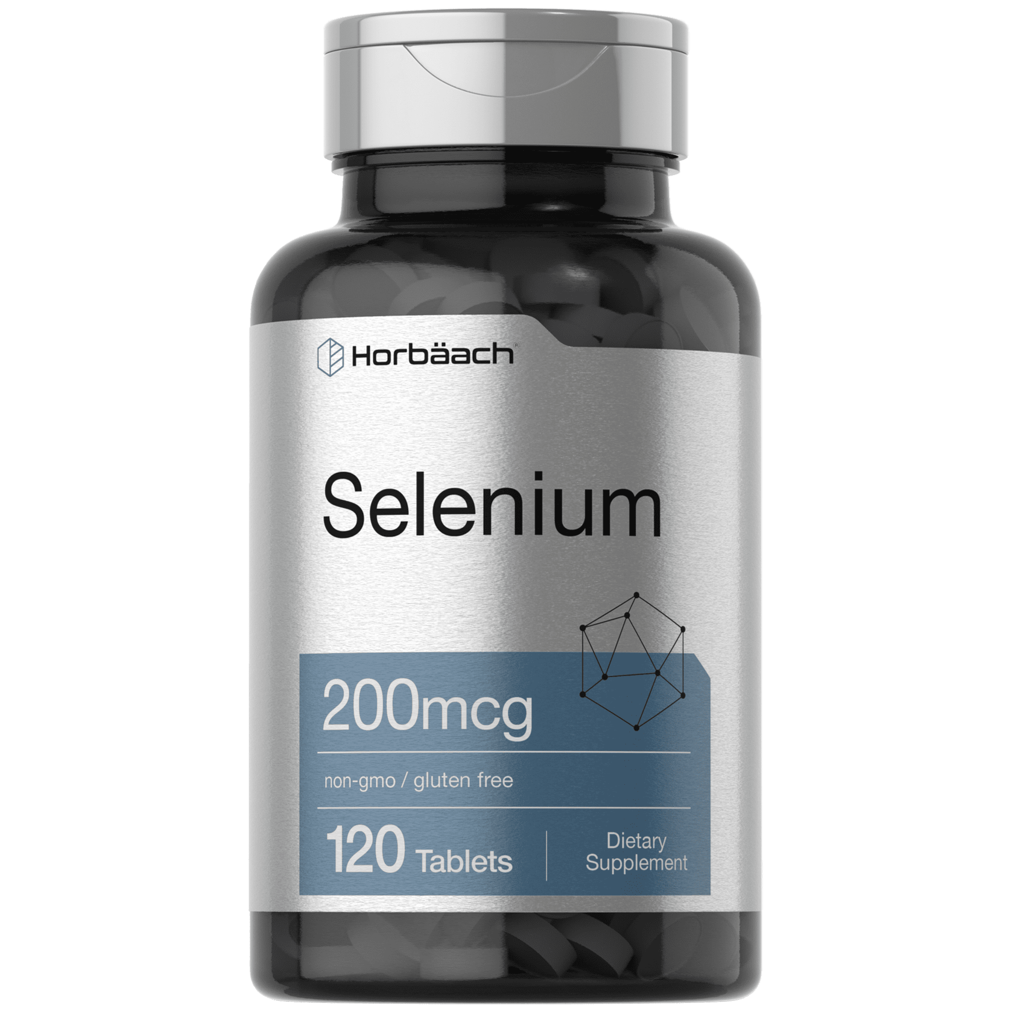 Selenium Supplement | 200mcg | 120 Tablets | Non-GMO and Gluten Free | By Horbaach