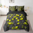 thumbnail image 2 of Erosebridal Stereoscopic Triangle Bedding Queen Size,Gradien Geometric Bedding Sets Queen Size,Neon Decor,Reversible,Lightweight,7 Pieces, 2 of 5