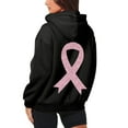 thumbnail image 4 of Yuanlong Womens Hoodies Zip Up Long Sleeve Ribbon Print Drawstring Hoodie Breast Cancer Awareness Jackets With Pockets, 4 of 6