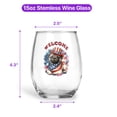 thumbnail image 5 of Pug Patriotic Welcome for 4Th of July Independence Day 15oz Stemless Wine Glass Mug Dog Lover Gifts Wine Glasses Cup - 00010, 5 of 5