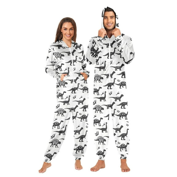 joogoo Dinosaurs Unisex Adults Onesies Pajamas Jumpsuits L