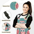 thumbnail image 2 of Cute Owl and Watermelon 5 Pcs Kitchen Set Heat Resistant Oven Mitts and Non-Slip Pot Holders with Adjustable Cooking Apron, 2 of 6