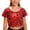 Red, variant on Sparkly Cheerleading Glitter Performance Top For Girls And Boys Festive Party Stage Show Tee