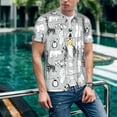 thumbnail image 6 of Hirioo African Animals for Men's Baseball T-shirt Shirts Short Sleeve Casual Summer Button Stretch T Shirts,Size S-4XL-Large, 6 of 7