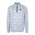 thumbnail image 2 of Men's Cutter & Buck Charcoal Kansas City Royals Big & Tall Traverse Camo Print Stretch Quarter-Zip Pullover Top, 2 of 3