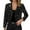 Black, variant on HXWCHs Ladies Tweed Sparkly Open-Front Blazer Elegant Long Sleeve Casual Work Jacket Red XL