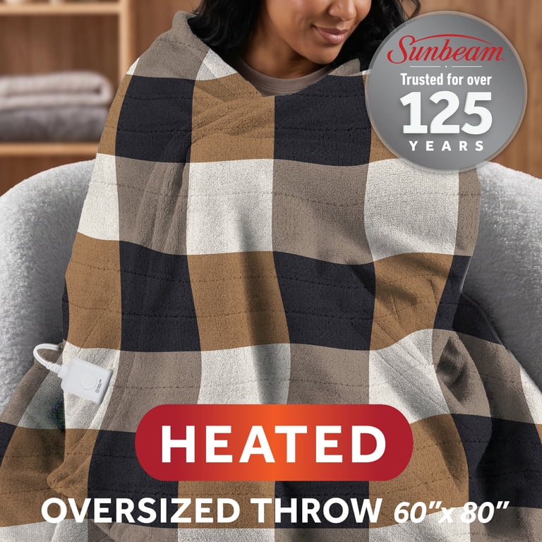 Sunbeam Heated Oversized Microplush Throw Blanket 60 x 80 in photo 2