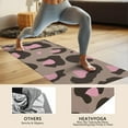 thumbnail image 4 of Brown and Pink Of Leopard Print Hot Yoga Mat Towel Non Slip for Hot Yoga - Quick-Drying Yoga Mat Cover with 4 Corner Pockets with Travel Bag - Hot Yoga Towel Non Slip 70"x26", 4 of 6