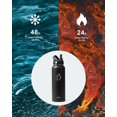 thumbnail image 2 of Botella de agua BUZIO ThermoArmour 1.2L de acero inoxidable negra, 2 of 8