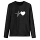 thumbnail image 4 of Blusa de manga larga con cuello redondo suelta informal estampada para mujer Fridja  hj1460, 4 of 5
