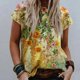 thumbnail image 1 of Pntutb Verano Mujer Casual Manga Corta Impreso O-Cuello Blusa Camiseta Señoras tops Pntutb Pntutb-9263, 1 of 4