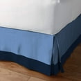 thumbnail image 2 of D.N.G. BEDDINGS 1 Piece Split Corner Two Tone Tailored Bed Skirt, Twin Size 6 Inch Deep Pocket, 800 Thread Count, 100% Egyptian Cotton, Solid Medium Blue/Navy Color., 2 of 3