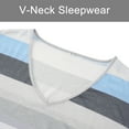 thumbnail image 3 of Sexy Dance Women Nightgown Dress Sleepwear Short Sleeves Shirt Casual Striped Print Sleepdress Soft Sleepshirt Loose Fit Loungewear, 3 of 6