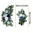 thumbnail image 3 of Leatfisat Blue Floral Arrangement, Popular Home Decor, Elegant Arrangements With Blue Roses & Greenery,Decorative Flower, 3 of 5