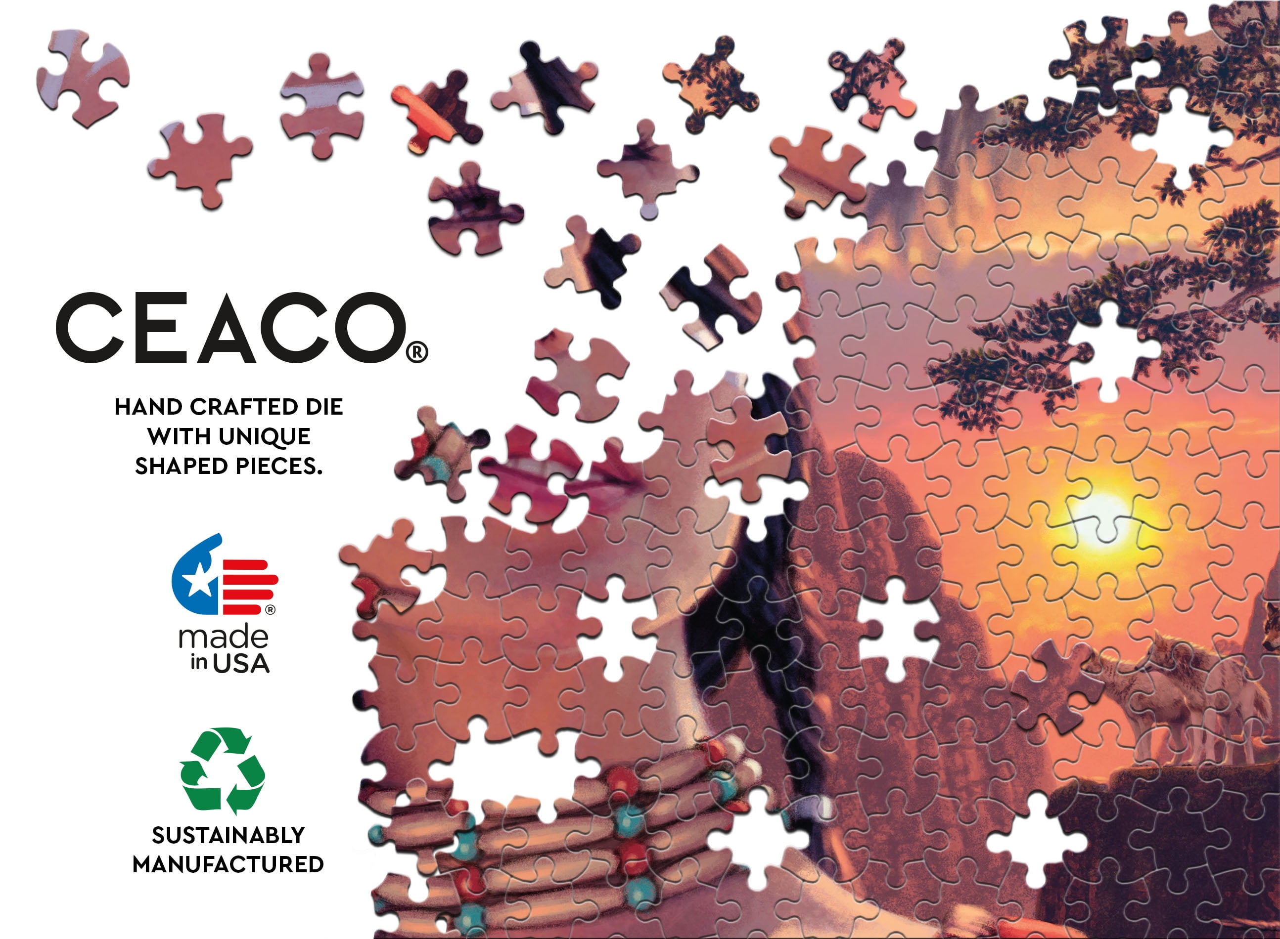 Ceaco 1000-Piece Native American Mystic Dreams Interlocking Jigsaw Puzzle