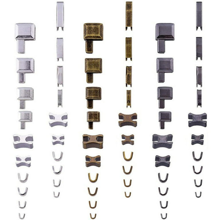 1 Set of Zipper Bottom Stops Zipper Repairing Stops Alloy Zipper Stops Clothes Repairing Kits, Size: 0.70