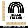 thumbnail image 2 of Hello Friend Fun Rainbow Self-Inking Rubber Stamp Ink Stamper - Red Ink - Large 1-1/2 Inch, 2 of 7
