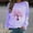 Purple, variant on CLOISE Pink Breast Cancer Sweatshirt Women Breast Cancer Support Sweatshirts Ribbon Oversized Crewneck Long Sleeve Hoodie Cancer Awareness Shirts Loose Pullover Blouses Fall Outfits Black XL