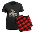thumbnail image 5 of CafePress - Ballet Slippers Women's Dark Pajamas - Women's Short Sleeve Print T-Shirt and Pants Dark Cotton Pajama Set, 5 of 7