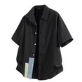 thumbnail image 2 of pstuiky camisetas de hombre, Blusas deportivas de verano para hombre, de color block, con cuello redondo, manga corta, de malla, transpirables y holgadas. camisetas de hombre xl, 2 of 4