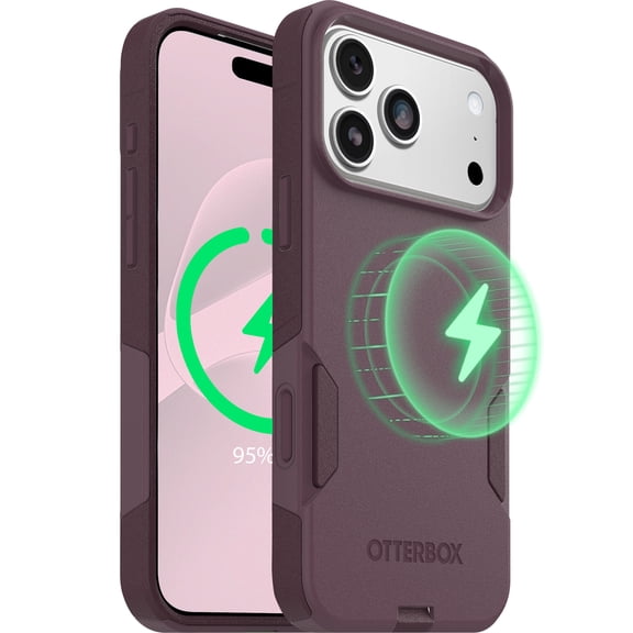 OtterBox iPhone 17/18 Pro Max Commuter Series MagSafe Case - Thin & Tough, Dual Layer with Port Protection and Built-In Anchors - Purple