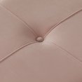 thumbnail image 3 of Round Velvet Ottoman Stool Raised with Hairpin Gold Base, Pink, Medium, 3 of 7